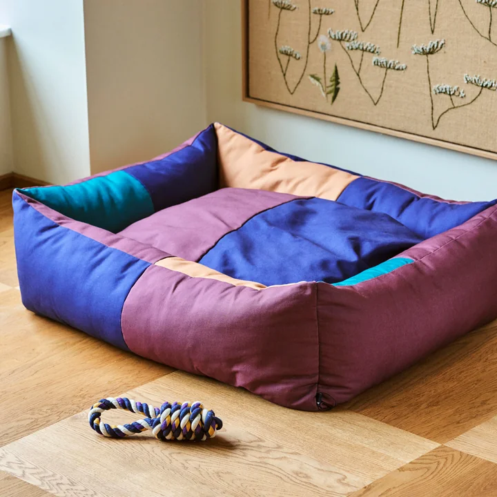 Dogs Rope Spielzeug und Hundebett, L, burgund / grün von HAY