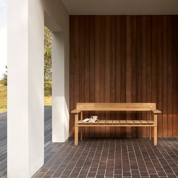 GL101 Timbur Gartenbank, Teak unbehandelt von Carl Hansen