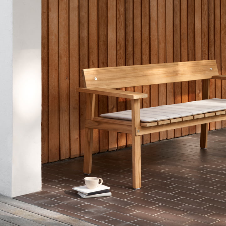 GL101 Timbur Gartenbank, Teak unbehandelt von Carl Hansen