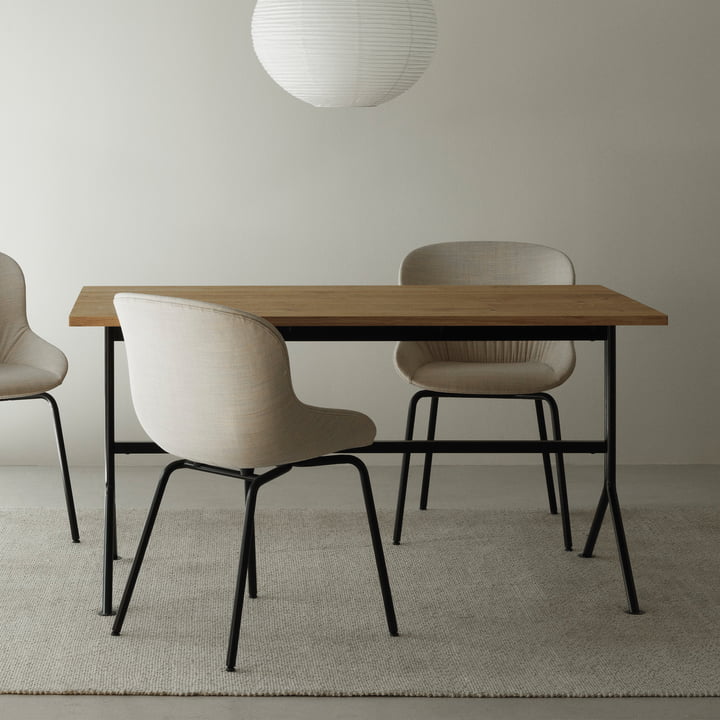Kip Schreibtisch, schwarz / kiefer von Normann Copenhagen