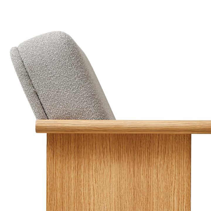 Block Loungesessel, Eiche / grau (Gabriel Grain) von Form & Refine