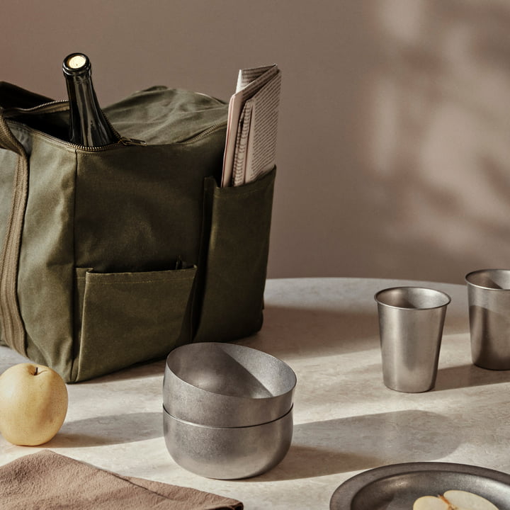 Bark Picknicktasche, olive von ferm Living