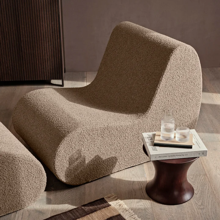 Rouli Center Modul Sessel, sand (Pure Bouclé) von Ferm Living