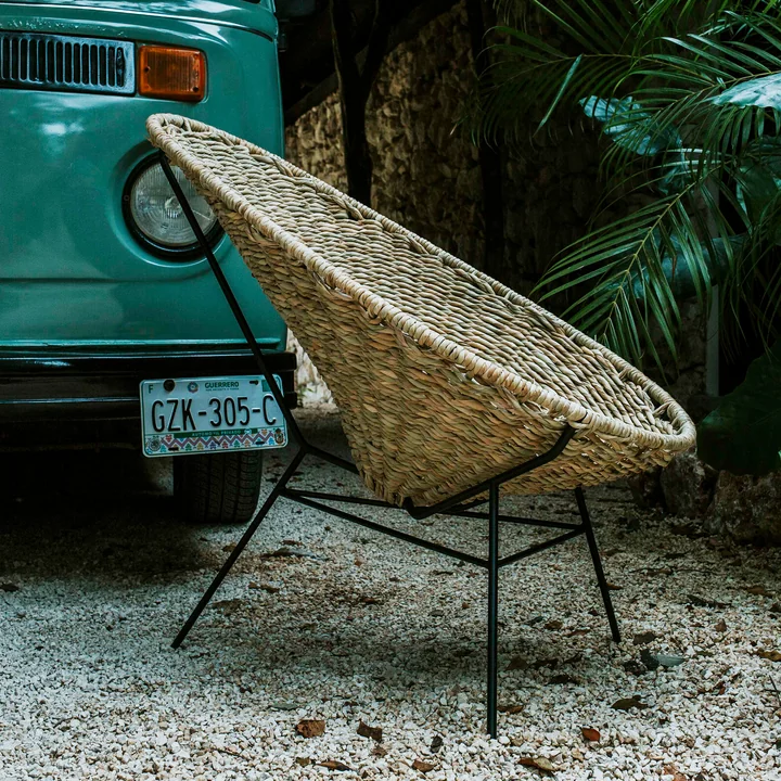 Acapulco Design - Acapulco Palma Chair, palma / schwarz