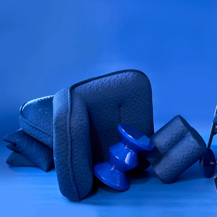 POLSPOTTEN - Puff x ByBorre Lounge Sessel, Swell, dunkelblau