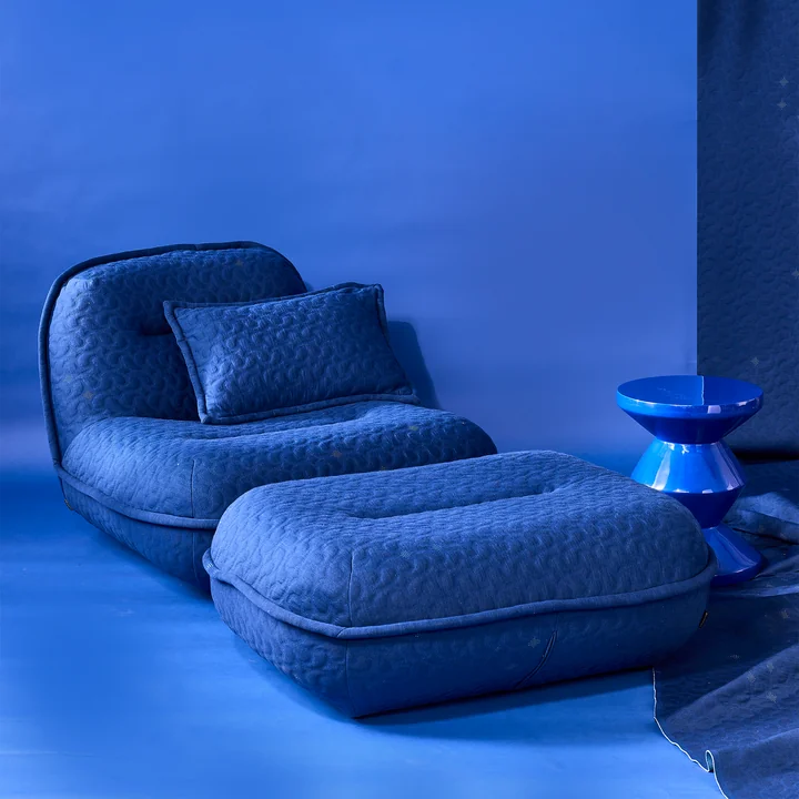 POLSPOTTEN - Puff x ByBorre Pouf, Swell, dunkelblau