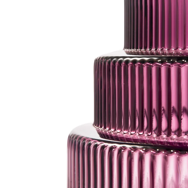 POLSPOTTEN - Steps Vase L, dunkles lila