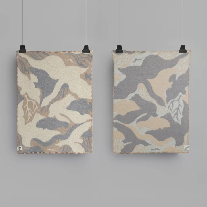 Fugl og Fisk Baby Wolldecke von Røros Tweed 