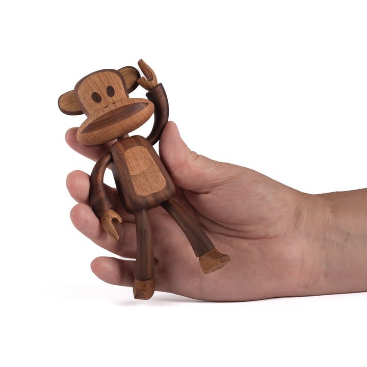 Julius the Monkey Holzfigur, Walnuss & Eiche natur von boyhood