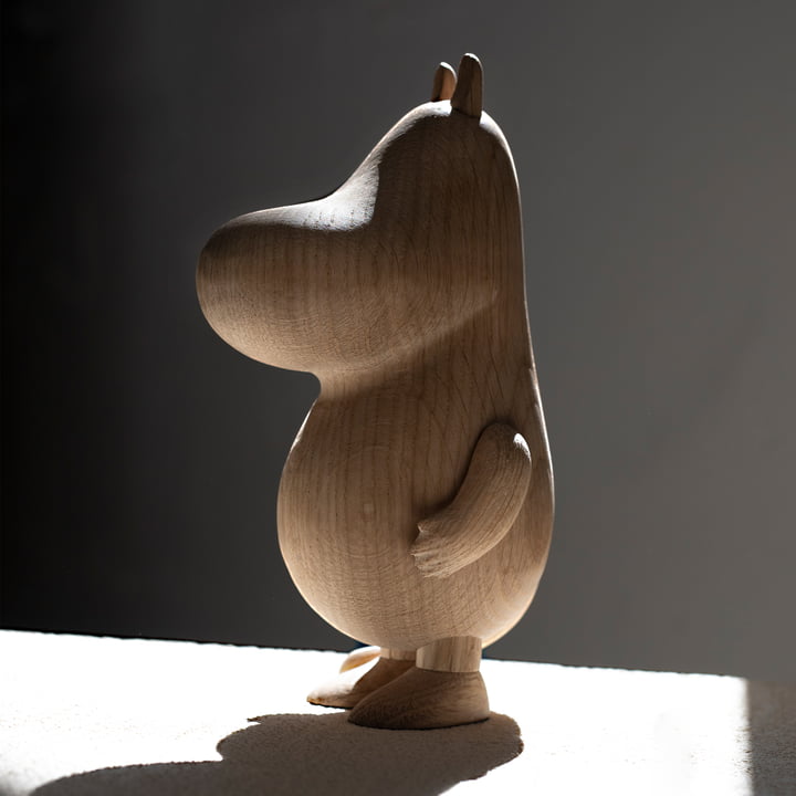 Moomintroll Holzfigur, Eiche natur von boyhood