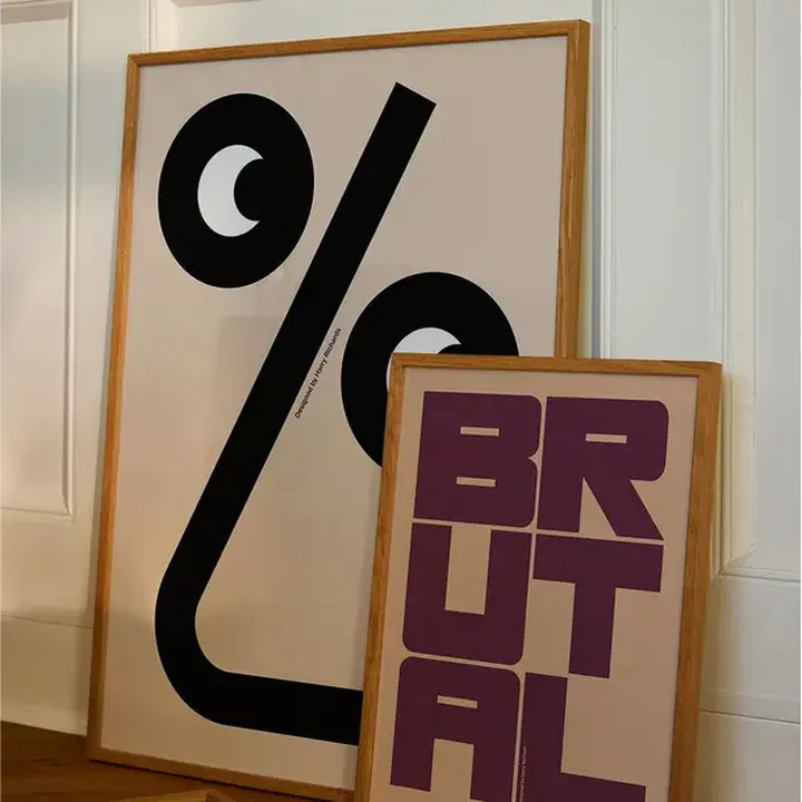 % und Brutal Poster von Paper Collective