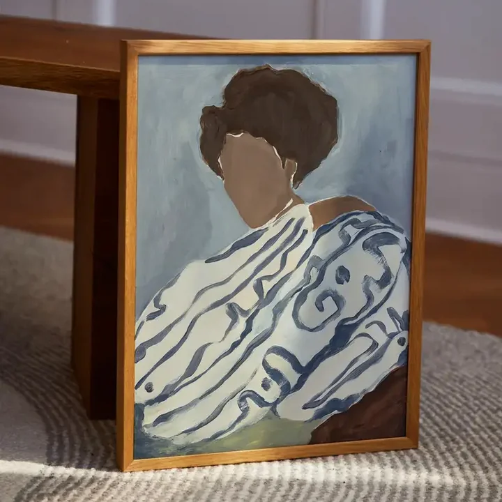 Blue Curls Poster von Paper Collective