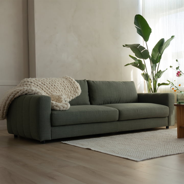 Bente 2,5-Sitzer Sofa, 182 x 100 cm, grün von Nuuck