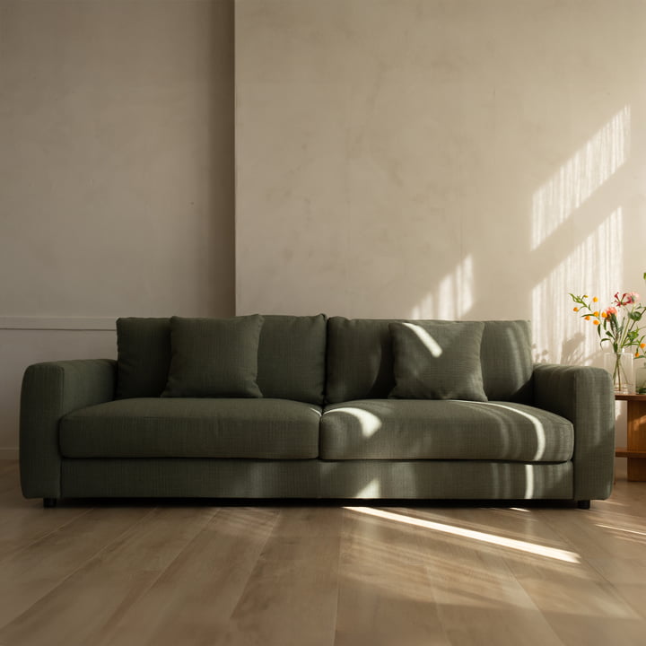 Bente 2,5-Sitzer Sofa, 182 x 100 cm, grün von Nuuck