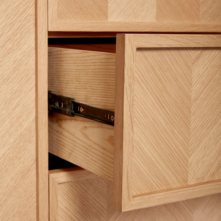 Hübsch Interior - Herringbone Kleiderschrank, Eiche, groß