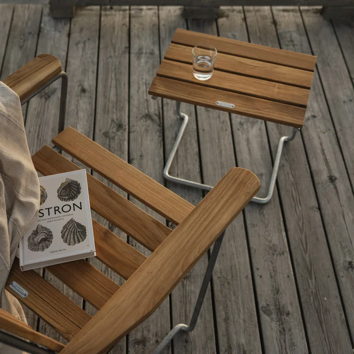 A3 Outdoor Fußhocker, Teak von Grythyttan