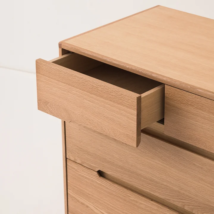 Nobodinoz - Pure Kommode mit 4 Schubladen, Eiche