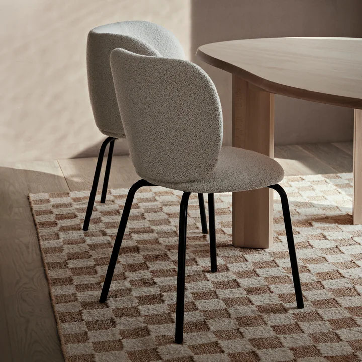 Ferm Living - Rico Chair, off-white melange (Soft Bouclé)