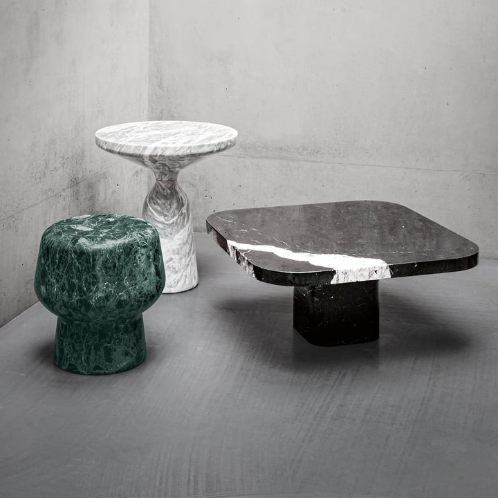 ClassiCon - Bell Beistelltisch, Marmor poliert (Grigio Nuvolato)
