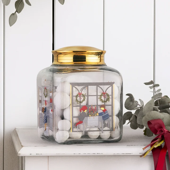 Holmegaard - Christmas Weihnachtsgebäckglas 2024, H 16 cm, multicolor