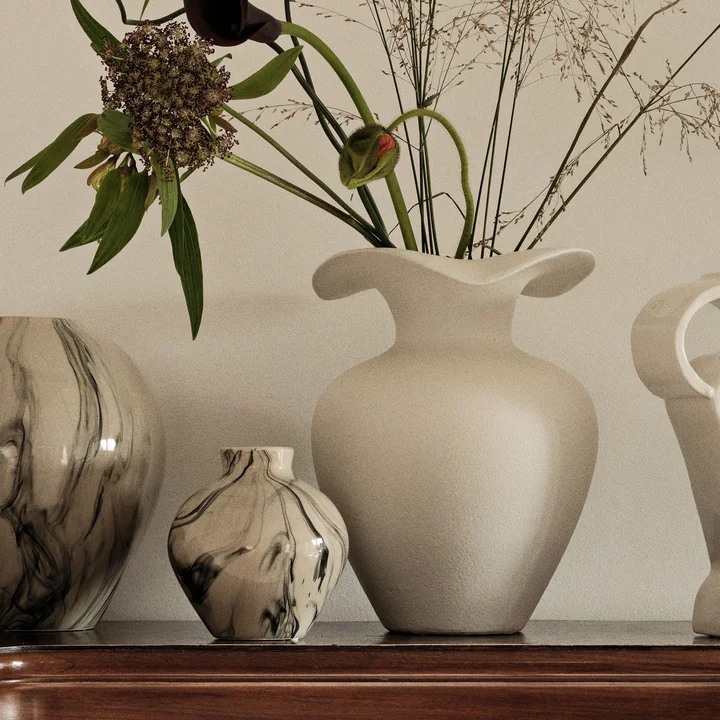 Florentina Vase, Ø 24 cm x H 32 cm, weiß von Broste Copenhagen