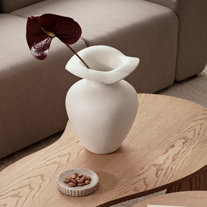 Florentina Vase, Ø 9,5 cm x H 14 cm, weiß von Broste Copenhagen