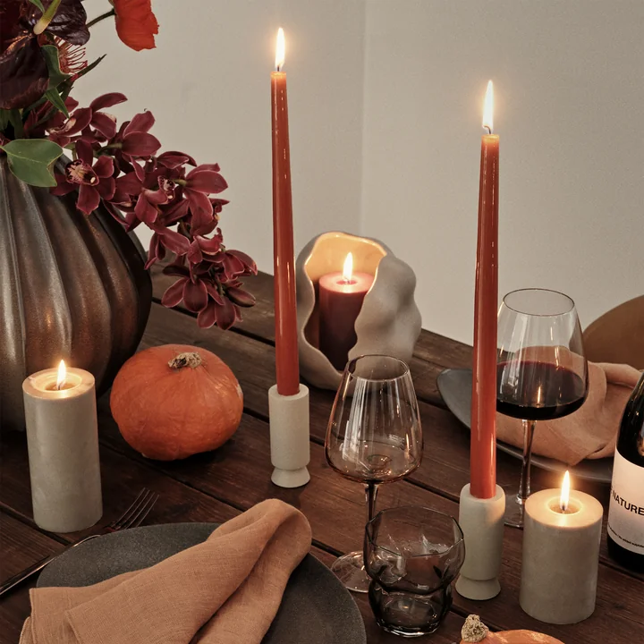 Smooth Kerze, Ø 2.2 cm x H 38 cm, orange von Broste Copenhagen