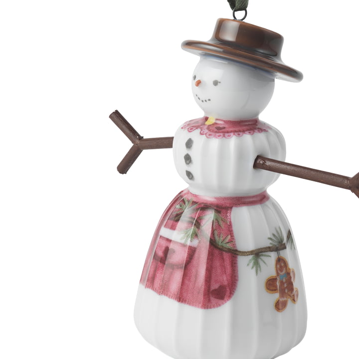 Hammershøi Christmas 2024, Schneefrau, H 9 cm, weiss (hängend) von Kähler Design