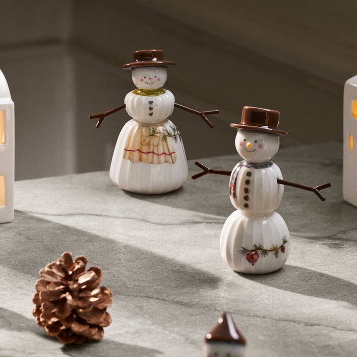 Hammershøi Christmas 2024, Schneefrau und Schneemann, weiss von Kähler Design