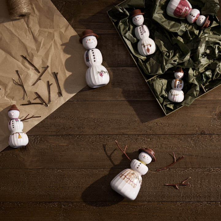 Hammershøi Christmas 2024, Schneefrau und Schneemann, weiss von Kähler Design