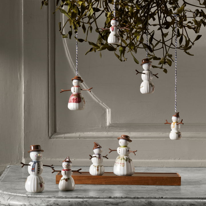 Hammershøi Christmas 2024, Schneefrau und Schneemann, weiss von Kähler Design