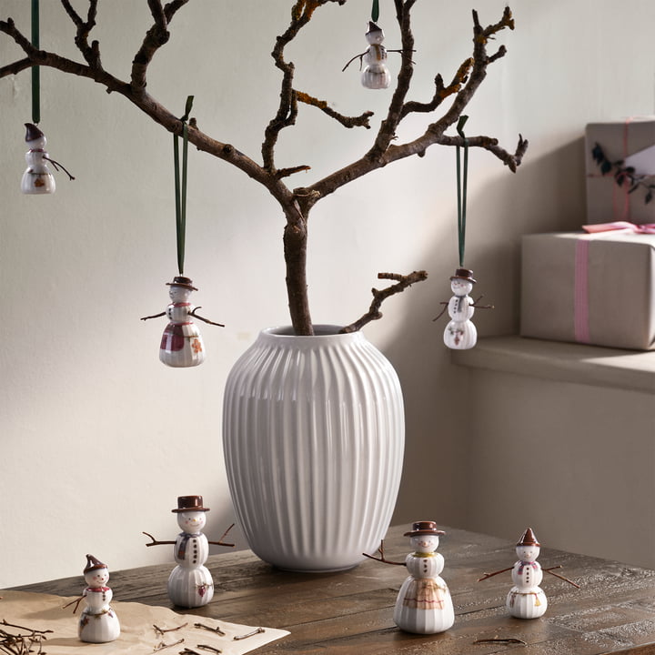 Hammershøi Christmas 2024, Schneefrau und Schneemann, weiss von Kähler Design