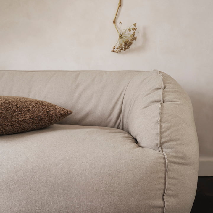 ferm Living - Nesten 2-Sitzer Sofa, Re-Cotton natural