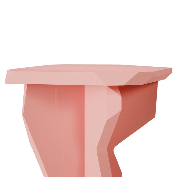 OUT Objekte unserer Tage - Fels Hocker, Esche lackiert soft pink