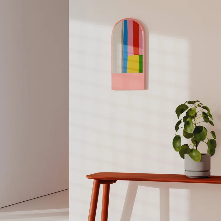 OUT Objekte unserer Tage - Friedrich Mini Spiegel, 28 x 58 cm, soft pink