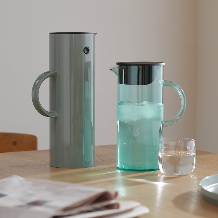 Stelton - EM77 Kanne mit Deckel, dusty green