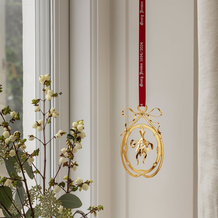 Georg Jensen - Weihnachtsmobile Mistletoe, 1994 / 2024, gold