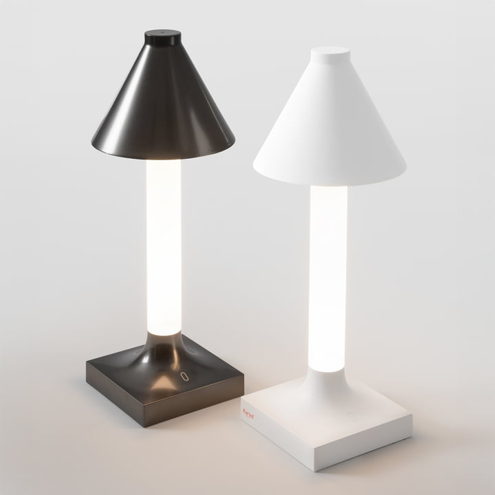 Kartell - Goodnight LED Akkuleuchte, H 31,5 cm, Diffusor Ø 11,8 cm