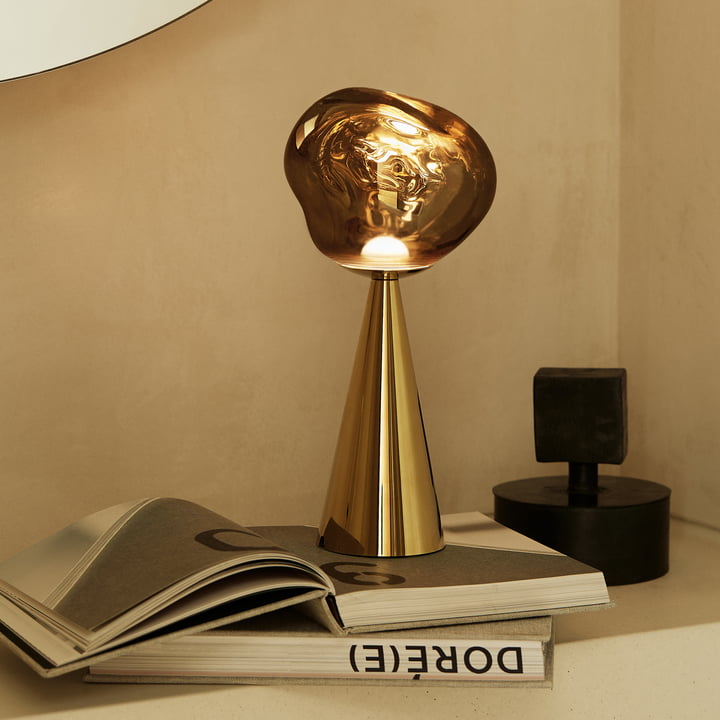 Tom Dixon - Melt LED Tischleuchte mit Akku, gold