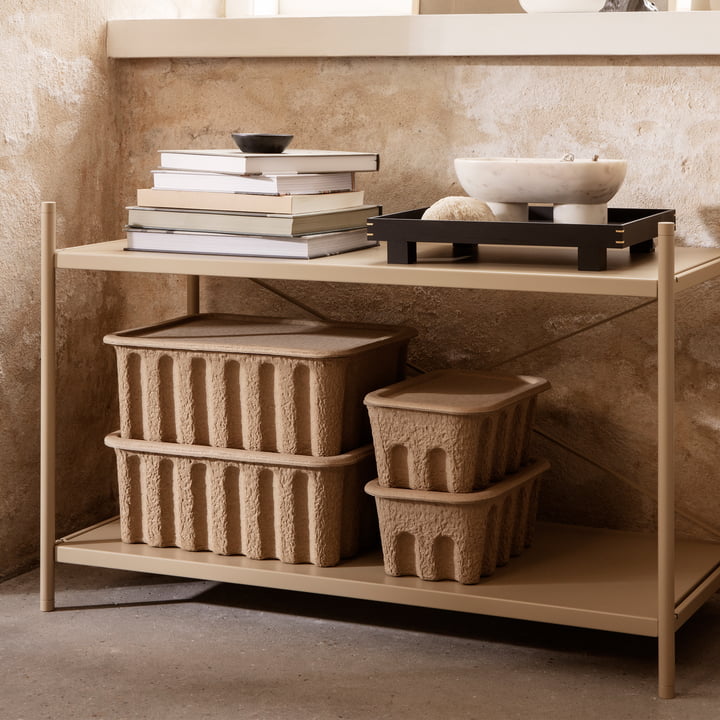 ferm Living - Paper Pulp Aufbewahrungsbox, braun