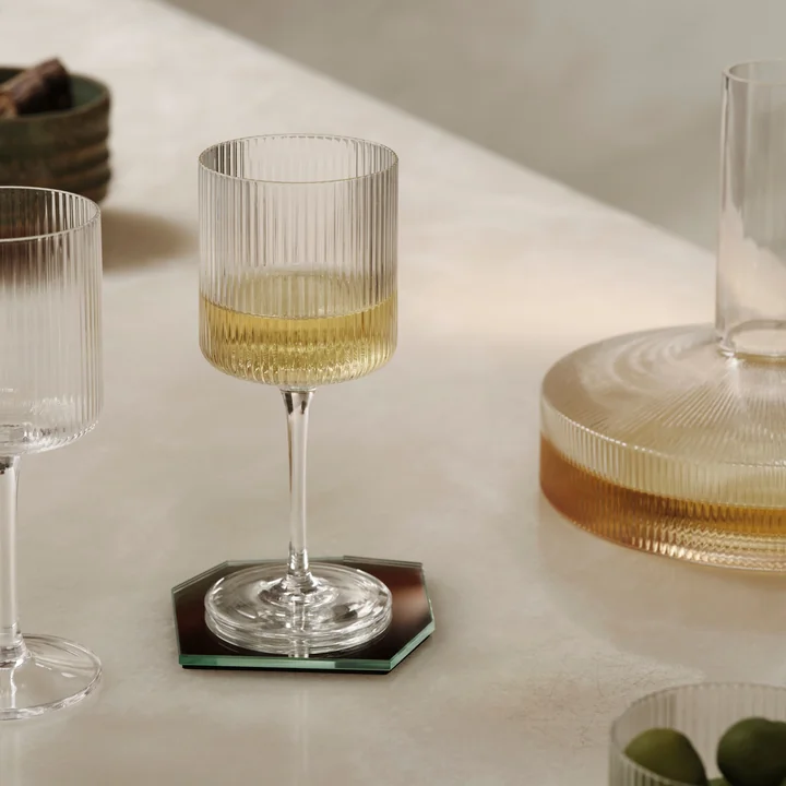 Ferm Living - Ripple Weinglas