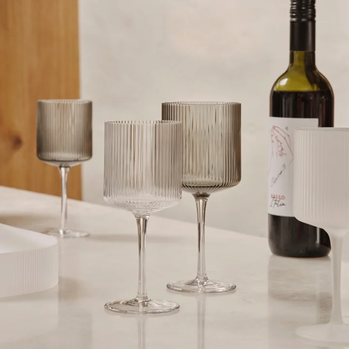 Ferm Living - Ripple Weinglas