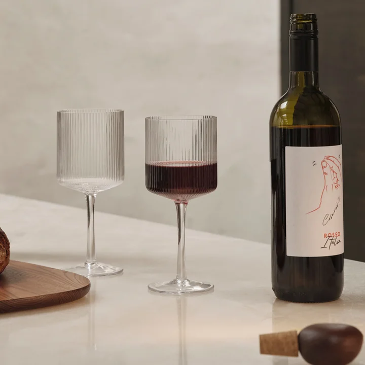 Ferm Living - Ripple Weinglas