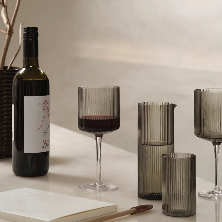Ferm Living - Ripple Weinglas