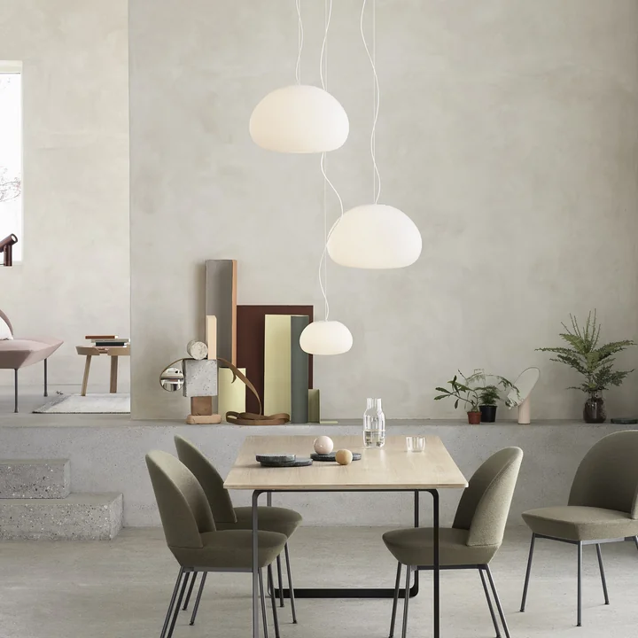 Muuto - Fluid Pendelleuchte, opalweiß