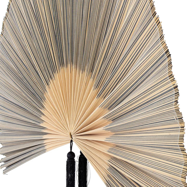 Bloomingville - Jaime Wanddeko Fächer, 145 x 72 cm, Bambus / schwarz