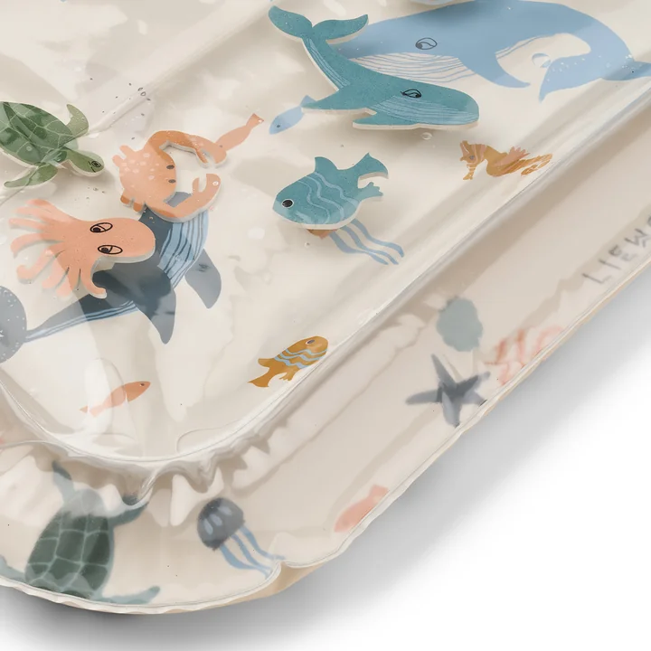 LIEWOOD - Elin Aktivitätsmatte, aufblasbar, Sea creature / sandy