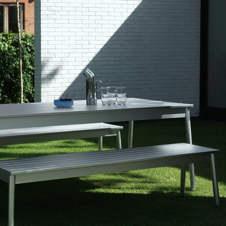 Ex Gartenesstisch, 200 x 89 cm, Aluminium von Normann Copenhagen