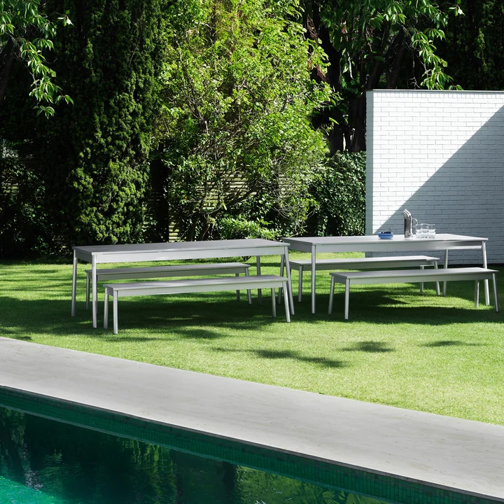 Ex Gartenesstisch, 200 x 89 cm, Aluminium von Normann Copenhagen