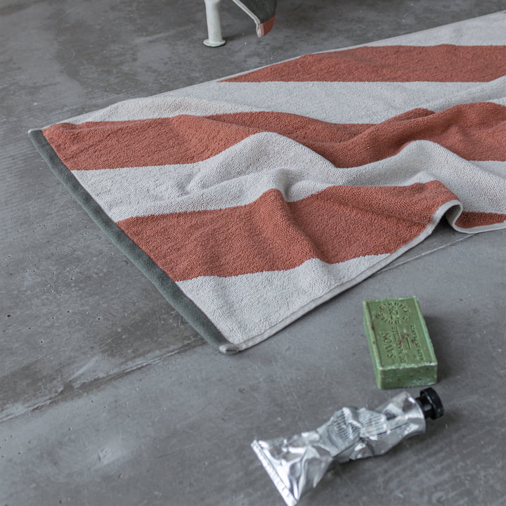 Mette Ditmer - Diagonal Badematte, 50 x 80 cm, brick
